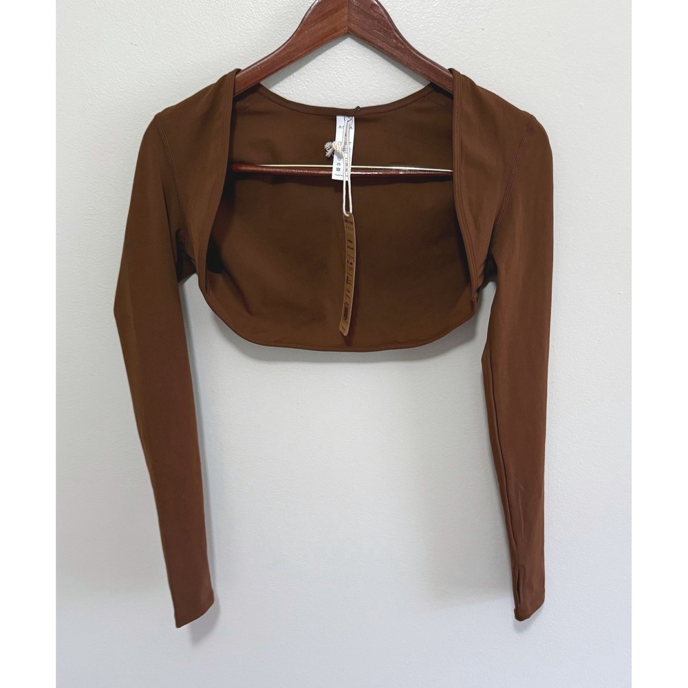 Acta‎ Women's EVO Best Bolero Coconut Brown Long Sleeve Shrug Size Small NWT - Picture 2 of 8